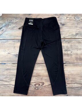 Victoria Secret Sport Knockout Capri Leggings Womens M Black Workout Yoga